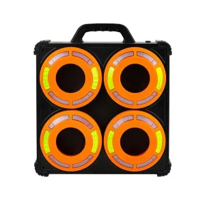 Opozorilni signalni diski Dönges LED-360°, v kovčku – sinhronizirani