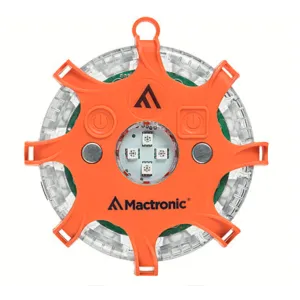 Opozorilni magnetni signalni diski Mactronic X-FLARE, v kovčku – 3 barve v 1 disku, sinhronizirano